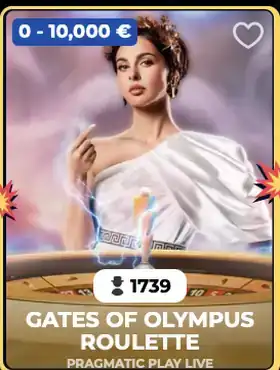 Gates of Olympus Roulette di Pragmatic Play Live su Gangstasino