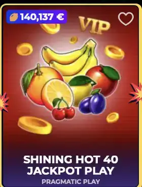 Shining Hot 40 Jackpot Play di Pragmatic Play su Gangstasino